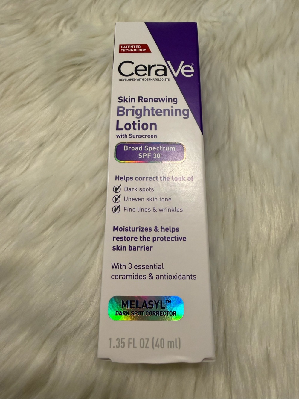CeraVe Skin Renewing Brightening Lotion SPF 30 Sunscreen New